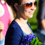 A clever gentleman already fetched a bouquet